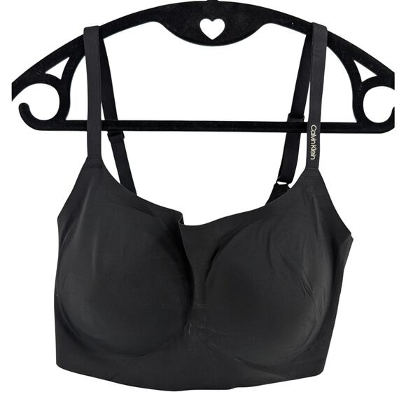 Calvin Klein Lightly Lined Bralette Black Size Medium - Picture 8 of 12
